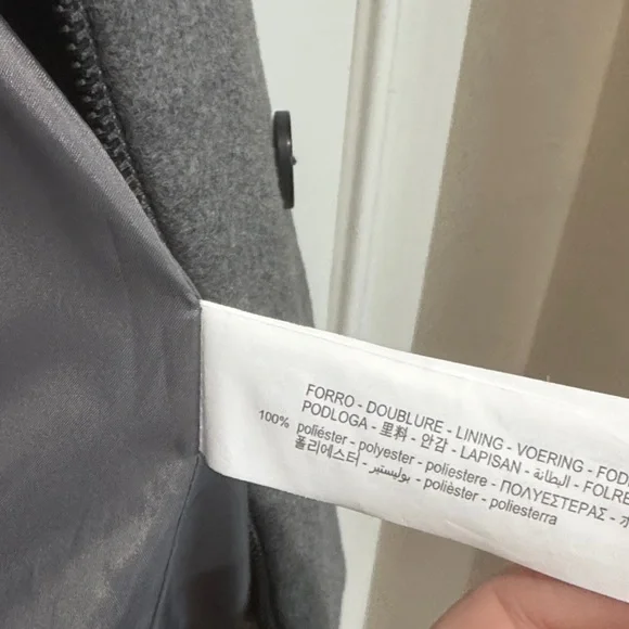 Zara Charcoal Hooded Pea Coat - Picture 5 of 5